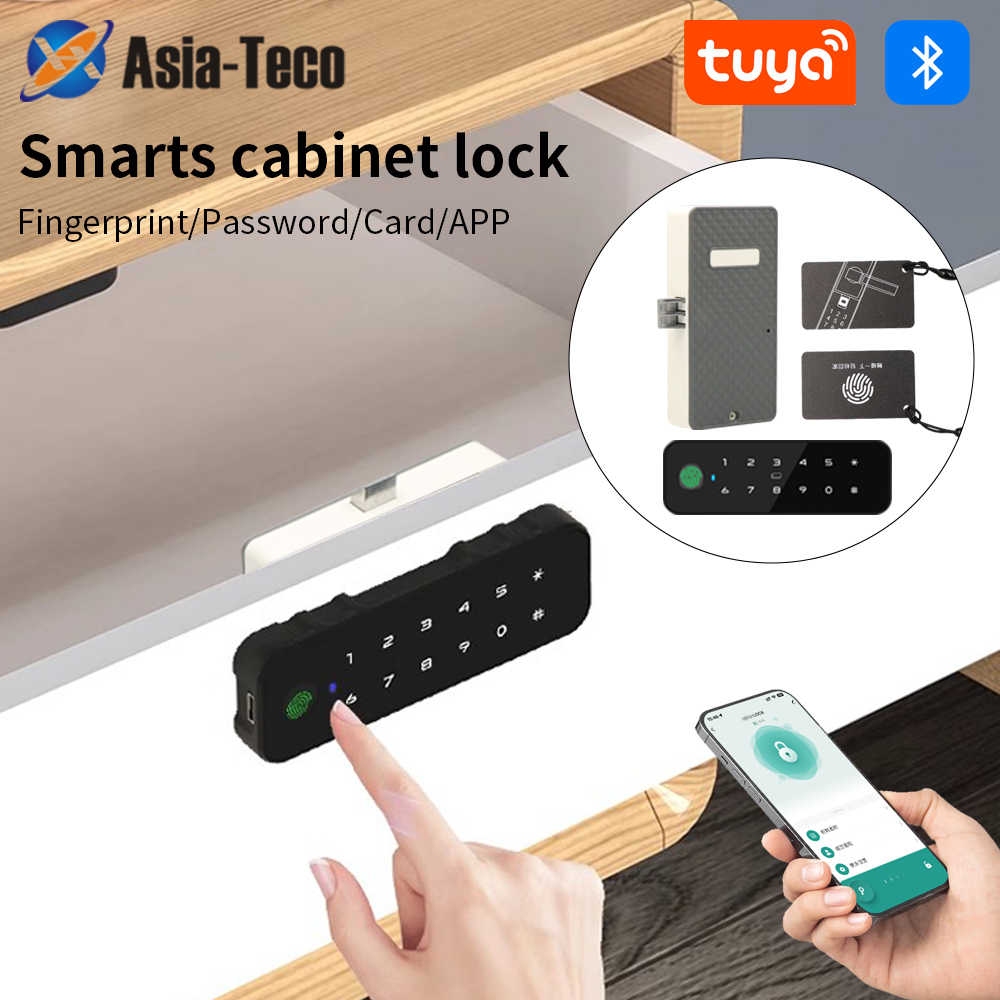 Fingerprint Access Control Door - Tuya بلوتوث خزانة خشبية ذكية قفل