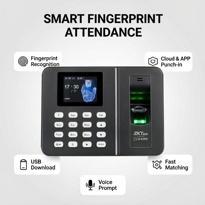 Biometric Time Attendance Machine - جهاز تسجيل الحضور والانصراف بالبصمة ZKTeco